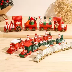 Decorações De Trem De Madeira Do Natal Para Casa, Enfeites De Feliz Natal, Decoração Da Árvore Do Natal, Noel, Presentes De Ano Novo, 2024 - comprar online