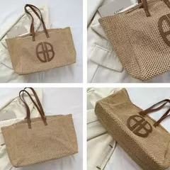 Bolsa de ombro de grande capacidade para mulheres, bolsa casual, personalizada, tecida, nova moda, verão, 2024 - Wolf Magazine