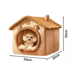 Casa dobrável para animais de estimação, ninho removível para cachorros, lavável, casa macia para dormir para cães extra pequenos e gatos pequenos e médios na internet