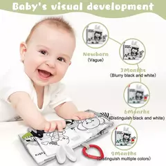 Bebê macio 3D Touch Feel Livro de pano de alto contraste, aprendizagem precoce sensorial, carrinho de criança infantil, 0-12 meses - comprar online