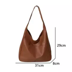 Sacola de grande capacidade feminina, simples e versátil, bolsa de ombro da moda, moda para estudantes e sala de aula, nova