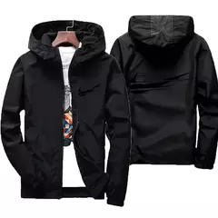 Imagem do Jaqueta impermeável com capuz masculino, blusão, outwear masculino, streetwear casual, roupas da moda, primavera, outono, 2024