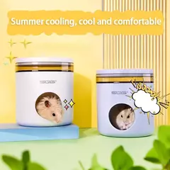 Ninho de hamster hideaway casa primavera verão urso dourado ninho de dormir resfriamento verão abrigo calor pequena casa dormir