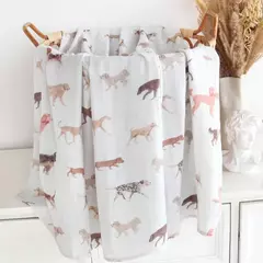 Portátil de bambu algodão Swaddle cobertor define para recém-nascidos, berço cobertor, macio, leopardo impressão, viagens, bebês na internet