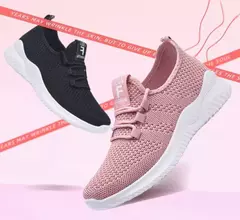 2024 tênis casuais femininos verão confortável respirável sapatos de plataforma moda feminina versátil sapato de renda - loja online