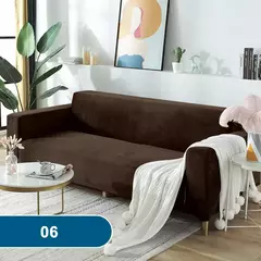 Imagem do Velvet Sofa Cover adequado para braço em forma de L, estendido e mais grosso, H