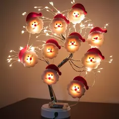 Snowman LED Garland String Light, ornamento de árvore de Natal, Feliz Natal Decorações para casa, presentes de Natal, 2024 - comprar online