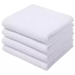 Homaxy-Super Absorvente Algodão Toalhas De Cozinha, Toalha De Microfibra Macia, Secagem Rápida, Lavar Pano De Limpeza, Doméstico, 4Pcs