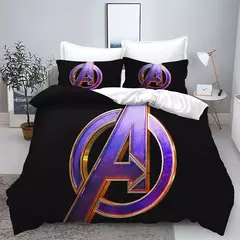 Conjunto de cama Disney Marvel Os Vingadores, Roupa de cama infantil, Anime Cartoon, Capa de edredão e fronha na internet