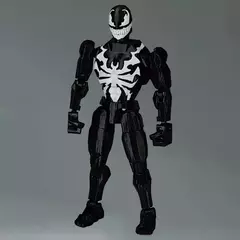 Imagem do 3d impresso spiderman veneno marvel legends super-heróis brinquedos figuras de ação anime multi-articulado shapeshift manequim modelo presentes