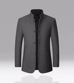 Homens Cashmere Blazers Ternos Casacos Stand-up Collar Negócios Ternos Casuais Casacos Masculino Slim Fit Blazers Casacos Blazers Casacos - loja online