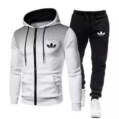Imagem do Conjunto de treino casual masculino, jaqueta coreana, terno esportivo, calça plus, 2 peças de roupa esportiva, outono, inverno, 2022