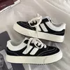 Sapatos de lona casual vulcanizado para mulheres, plataforma respirável, robusto, plano, esporte, tênis de corrida, primavera, outono