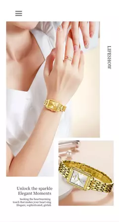 Olevs relógios femininos de luxo dourado aço inoxidável relógio feminino luminoso à prova d' água relógio de pulso de quartzo relógios de moda para mulheres