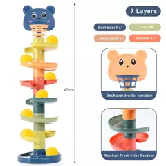 Educação Infantil Montessori Brinquedos para o Bebê, Track Rolling Ball, Push Pop Deslizante Bola, Crianças Jogos Sensoriais, 0, 12, 24, 36 Meses - Wolf Magazine