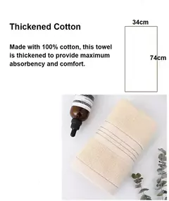 Toalha de algodão grosso altamente absorvente, toalhas de banho monocromáticas, microfibra Serviette, Cooling Towel, adequado para adultos e crianças - comprar online