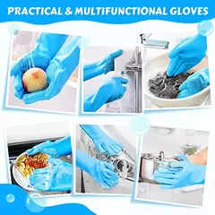 Imagem do Luvas de banho para animais de estimação, shampoo para banho de cães e gatos, massagem mágica, limpador, esponja de silicone, luva de remoção de pelos