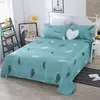 Folha de cama grossa lavada macia do pano do algodão, matéria têxtil home, poliéster, algodão, Pele-amigável, nenhumas tampas do descanso, 1PC