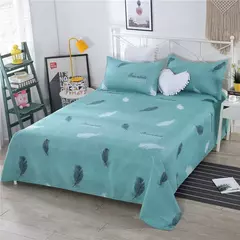 Folha de cama grossa lavada macia do pano do algodão, matéria têxtil home, poliéster, algodão, Pele-amigável, nenhumas tampas do descanso, 1PC