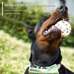 Mordida resistente sólido cão bola brinquedos para cães pequenos grandes alta elasticidade E-TPU pet mastigar bola brinquedo não rangido brinquedo interativo filhote de cachorro - Wolf Magazine