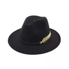 Grande feltro Trilby Fedora para mulheres, chapéu de aba larga para senhoras, boné jazz, gangster vintage - loja online