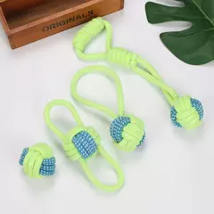 Brinquedos para cães de estimação para cães grandes e pequenos brinquedo interativo corda de algodão mini brinquedos para cães bola para cães acessórios escova de dentes mastigar brinquedo de cachorro - comprar online