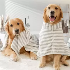 Toalha de banho ultra absorvente para cães, roupão super absorvente para cães grandes/médios/pequenos