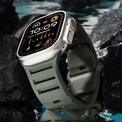 Pulseira de Silicone Esportiva para Apple Watch Band, Ultra, 49mm, 45mm, 44mm, 42mm, Pulseira de Relógio, iWatch Series 9, 8, 7, 6, SE, 5, 4 - loja online