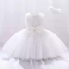 Elegante vestido de tule para meninas, bebê infantil, 1st Birthday, Vestidos de batismo, Kids Wedding Party, Toddler Clothes, Verão - loja online