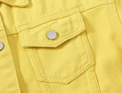 Casaco feminino roxo de manga comprida, jaqueta jeans com lapela de peito único, tamanho asiático, tops femininos finos, sobretudo azul e branco.