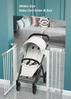 Imagem do Portão de segurança do bebê para escadas varanda grade para bebês protetor de porta barreira de segurança infantil cerca de porta de cachorro crianças rolha de porta