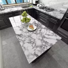 Adesivos de parede de cozinha Vinyl Marble Autoadesivo Wallpaper DIY Heatproof Waterproof Contato Contínuo Wallcovering Wall Decor na internet
