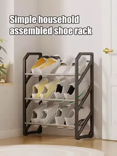 Criativo Home Shoe Cabinet, 3 Camada De Armazenamento Rack, Montagem Porta Do Quarto, Caixa De Sapato, Classificação E Armazenamento Rack, Produtos Domésticos