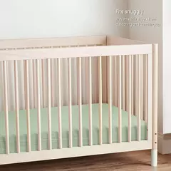 Conjunto de cama de algodão para bebê recém-nascido, cor lisa, musselina, berço cabido folha, lençol berço