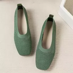 Sapatos baixos para mulheres, sapatos baixos, cabeça redonda, sólido, boca clara, malha doce, respirável, grande, solteiro, primavera, outono, moda, 2022 - comprar online