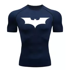 Tênis de corrida de secagem rápida masculina camiseta, camiseta curta fitness, top esportivo, calças justas de ginástica, camisa de compressão muscular, treino, MMA Coquete na internet