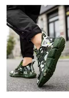 Imagem do Tênis de corrida respirável para homens e mulheres, tênis antiderrapante para casal, calçados casuais para caminhada, calçados coloridos, flexíveis, na moda, 2024