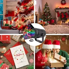 Luzes LED Do Projetor Do Floco De Neve, Lâmpada De Projeção Interior, Holofotes Giros, Dia Das Bruxas E Festival De Natal, 16 Padrões na internet