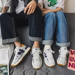 Imagem do Tênis de corrida respirável masculino e feminino, tênis de casal, tênis de tabuleiro respirável, malha da moda, ao ar livre, alta qualidade, clássico, quatro estações