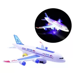 Brinquedo eletrônico do avião com música, piloto automático Flash Sound Aircraft, avião de rotação automática, presente educativo para crianças - Wolf Magazine