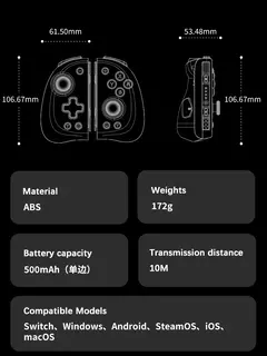 Imagem do Funlab controlador Joycons sem fio luminoso para nintendo switch com 7 LED luz colorida/indicadores de bateria RGB/OLED/Paddle/Turbo