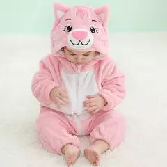 Imagem do Macacão de flanela para bebés, Macacão Kigurumi, Macaco, Unicórnio, Vaca, Leão, Animal Cosplay, Pijama para 1 a 4 anos Crianças, Meninos, Inverno
