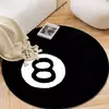 Tapete de bilhar redondo simulado, Tapete de 8 bolas, Tapete de cadeira macia de caxemira, Tapetes antiderrapantes, Quarto Vintage Black Carpet Drop