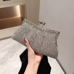 Embreagem de luxo Rhinestone noite para mulheres, bolsa da senhora, design brilhante, banquete de festa, vestido de casamento, bolsa portátil, lua, vestido, Z534 na internet