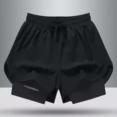 Shorts de treino masculino, Roupa desportiva respirável, Rapidamente seca, Corrida, Jogging, Fitness, Ginásio, Curta, 2021