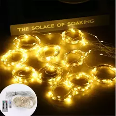 Imagem do USB Festoon LED Curtain String Lights, Fairy Lights, Guirlanda de Natal, Casamento, Casa, Quarto, Decoração Iluminação, 6x3, 3x3, 4x3
