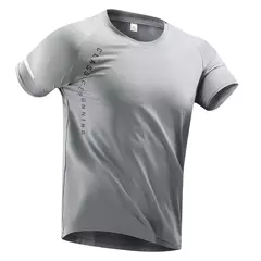CHRLCK-Camiseta masculina de corrida, seda gelo, top fino, secagem rápida, mang