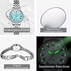Imagem do OLEVS-Relógio de pulso impermeável para mulheres, relógios elegantes e simples, originais e pequenos, data luminosa, presente para menina
