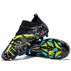 Picos longos dos homens chuteiras de futebol, Indoor Calçados Esportivos, Botas de Futebol Profissional, Sapatos Macios Respiráveis Unisex, Drop Shipping