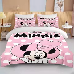 Imagem do Disney-Minnie Mouse Impresso Conjunto de Cama para Crianças e Adultos, Capa de Edredão, Consolador, Fronha, Rosa, Rei, Amor, Desenhos Animados, Meninos, Meninas, Adultos, Presente